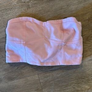 Pink Strapless Bustier Top